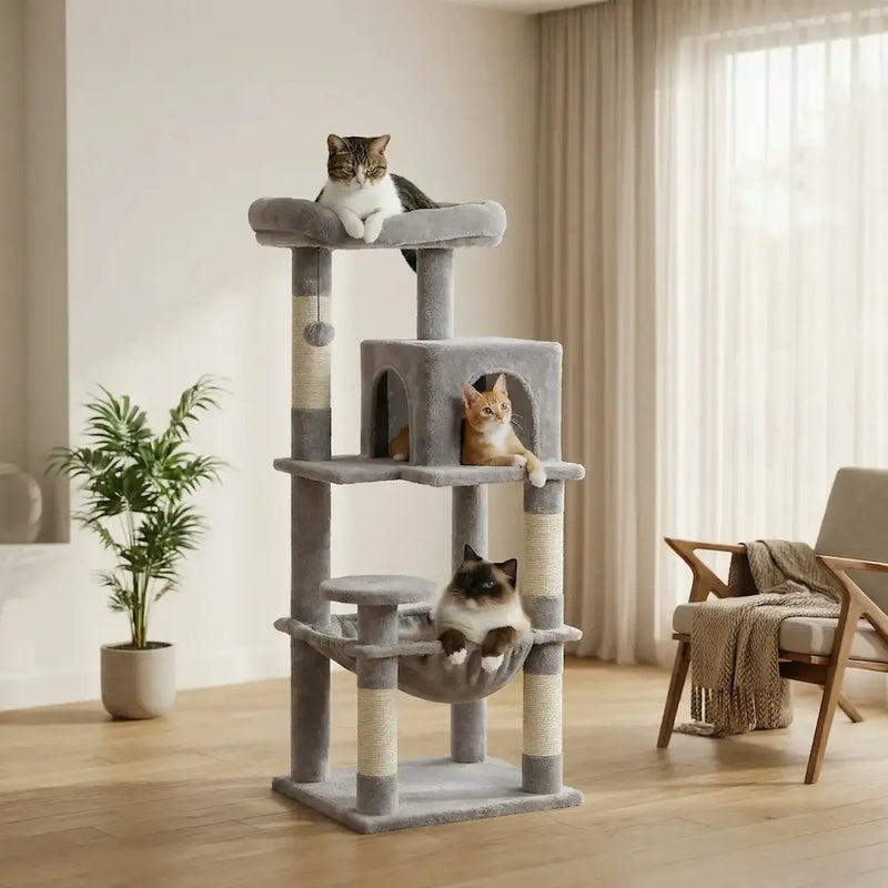Arbre à Chat 116 cm – Hamac, Niche & Griffoirs, Stable