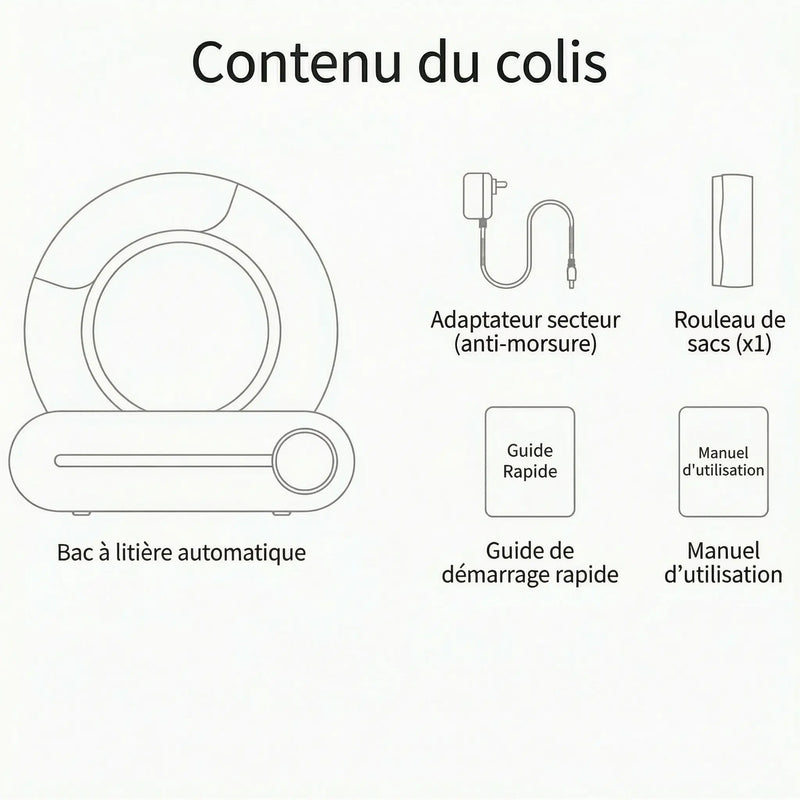 Litière Automatique Connectée – Auto Nettoyante & Silencieuse