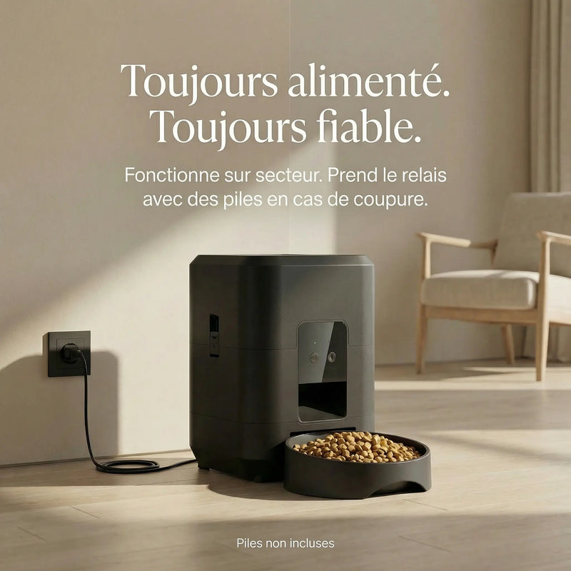 Distributeur Automatique de Croquettes pour Chat – WiFi & Portions Programmables