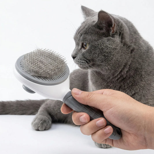 Brosse Chat Autonettoyante – Anti-Poils & Sous-Poil