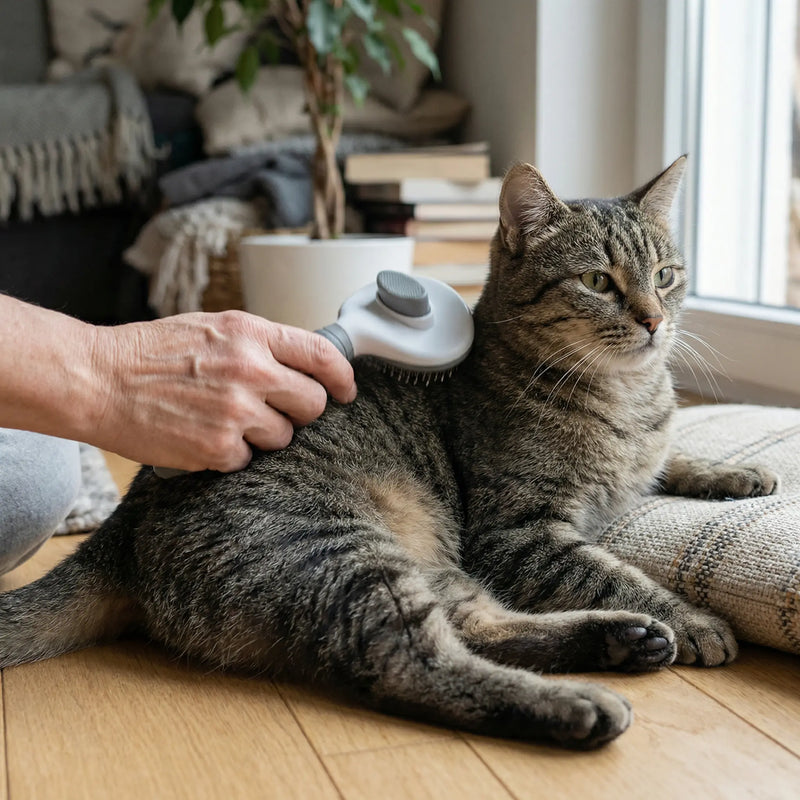 Brosse Chat Autonettoyante – Anti-Poils & Sous-Poil
