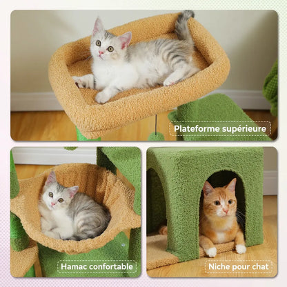 Arbre à Chat 92 cm – Hamac, Niche & Griffoirs – Stable