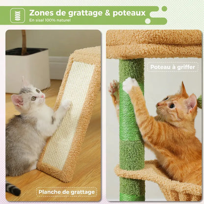 Arbre à Chat 92 cm – Hamac, Niche & Griffoirs – Stable
